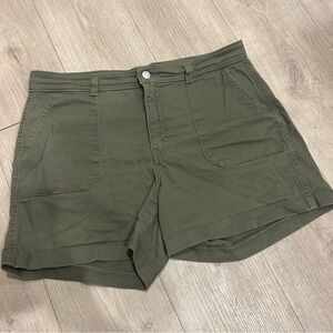 Levi's Olive Green Cotton Shorts